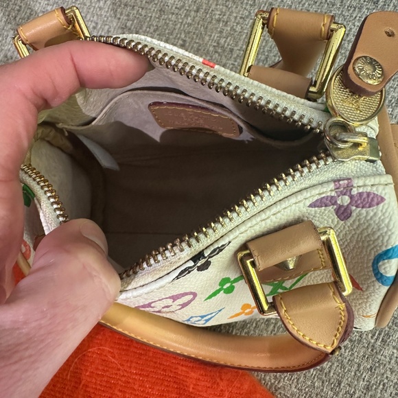 Louis Vuitton White Multicolor Mini Speedy Handbag - Picture 9 of 11